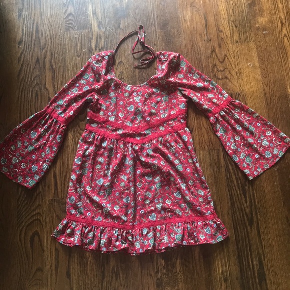 Band of Gypsies Bell Sleeve Mini Dress - Picture 3 of 3